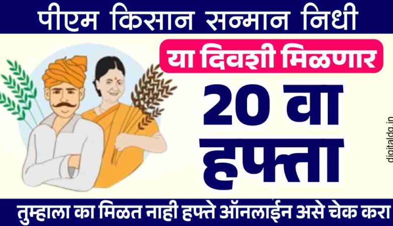 पीएम किसान योजनेचा २० वा हफ्ता