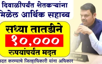 10 हजार रुपये मदत अतिवृष्टीग्रस्त शेतकऱ्यांना दिवाळीपूर्वी मदत – मुख्यमंत्री फडणवीस घोषणा