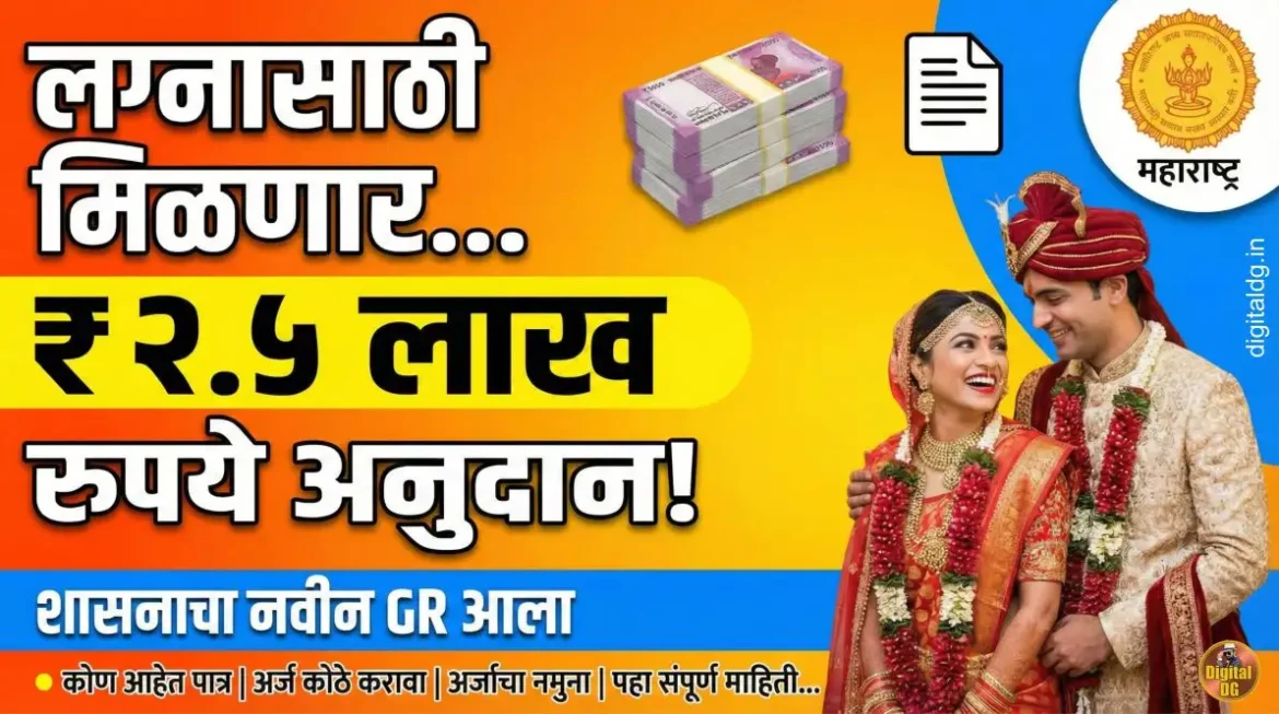 लग्नासाठी २.५० लाख अनुदान शासनाची नवीन योजना, जी.आर. आला – पहा संपूर्ण माहिती