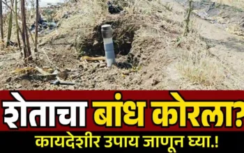 शेजाऱ्याने शेताचा बांध कोरला